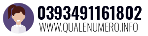 Numero di telefono 0393491161802 0393491161802
