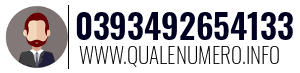 Numero di telefono 0393492654133 0393492654133