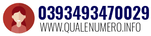 Numero di telefono 0393493470029 0393493470029