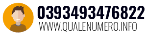 Numero di telefono 0393493476822 0393493476822