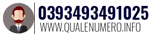 Numero di telefono 0393493491025 0393493491025