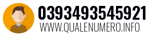Numero di telefono 0393493545921 0393493545921