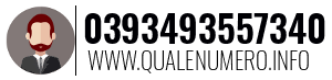 Numero di telefono 0393493557340 0393493557340