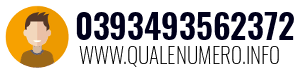 Numero di telefono 0393493562372 0393493562372
