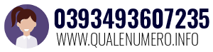 Numero di telefono 0393493607235 0393493607235