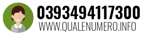 Numero di telefono 0393494117300 0393494117300