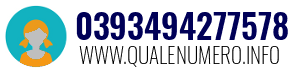 Numero di telefono 0393494277578 0393494277578