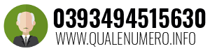Numero di telefono 0393494515630 0393494515630