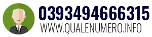 Numero di telefono 0393494666315 0393494666315