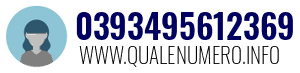 Numero di telefono 0393495612369 0393495612369