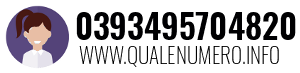 Numero di telefono 0393495704820 0393495704820