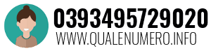 Numero di telefono 0393495729020 0393495729020