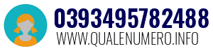 Numero di telefono 0393495782488 0393495782488