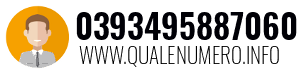 Numero di telefono 0393495887060 0393495887060