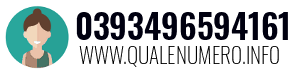 Numero di telefono 0393496594161 0393496594161
