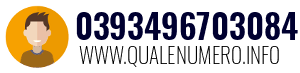 Numero di telefono 0393496703084 0393496703084