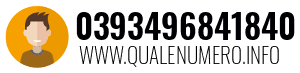 Numero di telefono 0393496841840 0393496841840
