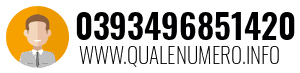 Numero di telefono 0393496851420 0393496851420