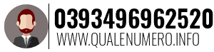 Numero di telefono 0393496962520 0393496962520