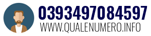Numero di telefono 0393497084597 0393497084597