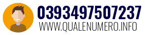 Numero di telefono 0393497507237 0393497507237