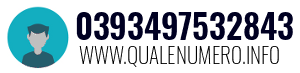 Numero di telefono 0393497532843 0393497532843