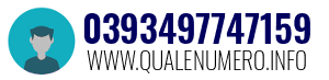 Numero di telefono 0393497747159 0393497747159