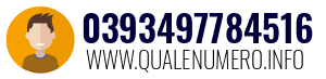 Numero di telefono 0393497784516 0393497784516