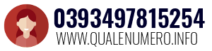 Numero di telefono 0393497815254 0393497815254