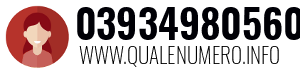 Numero di telefono 03934980560 03934980560