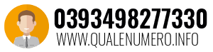 Numero di telefono 0393498277330 0393498277330