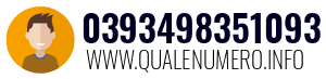 Numero di telefono 0393498351093 0393498351093
