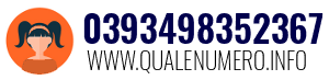 Numero di telefono 0393498352367 0393498352367