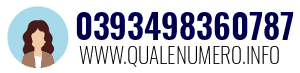 Numero di telefono 0393498360787 0393498360787