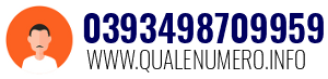 Numero di telefono 0393498709959 0393498709959