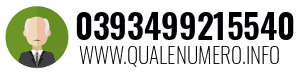 Numero di telefono 0393499215540 0393499215540