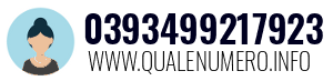 Numero di telefono 0393499217923 0393499217923