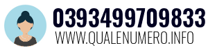 Numero di telefono 0393499709833 0393499709833