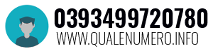 Numero di telefono 0393499720780 0393499720780