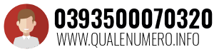 Numero di telefono 0393500070320 0393500070320