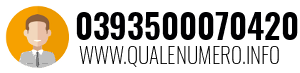 Numero di telefono 0393500070420 0393500070420