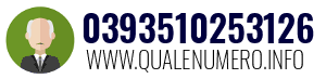 Numero di telefono 0393510253126 0393510253126