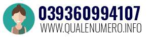 Numero di telefono 039360994107 039360994107