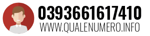 Numero di telefono 0393661617410 0393661617410
