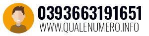 Numero di telefono 0393663191651 0393663191651