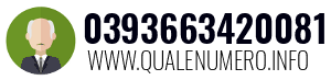Numero di telefono 0393663420081 0393663420081