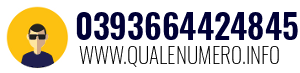 Numero di telefono 0393664424845 0393664424845