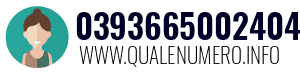Numero di telefono 0393665002404 0393665002404