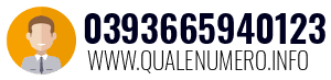 Numero di telefono 0393665940123 0393665940123