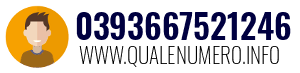 Numero di telefono 0393667521246 0393667521246
